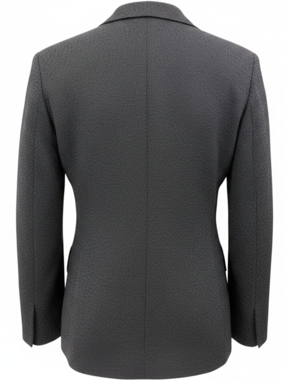 Tahari Grey One Button Herringbone Blazer - Picture 7 of 13